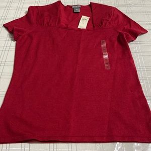 Red Ann TaylorShirt Sleeve Shirt Size M